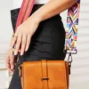 SHOMICO PU Leather Wide Strap Crossbody Bag - Image 11
