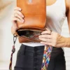 SHOMICO PU Leather Wide Strap Crossbody Bag - Image 12