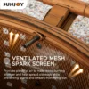 Sunjoy 30-Inch Outdoor Wood-Burning Fire Pit: Durable Steel Fire Bowl for Backyard Warmth & Ambiance - Image 11