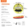 VEVOR Towable Tube for Boating – 1-3 Rider Inflatable Water Tube | 510 lbs Capacity, 63" Round Towable for Boats & Water Sports - Image 6