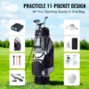 VEVOR Golf Cart Bag with 14 Way Organizer Divider Top, 41 13 Pockets Premium Nylon Cart Bag, Durable Golf Bags with Handles & Dust Cover & Detachable Straps for Men & Women, Black Color-Block - Image 3