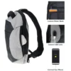 Scipio Sling Bag with USB Port – Stylish & Compact Crossbody Backpack for Travel | One-Strap Small Backpack for Men & Women – Black 🖤 - Image 9